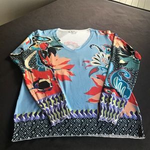 Etro Silk Blend V-neck Sweater  Size 8
